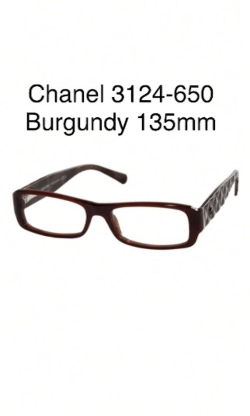 Chanel 3124 Eyeglasses Replacement Temple Set Burgundy 135mm